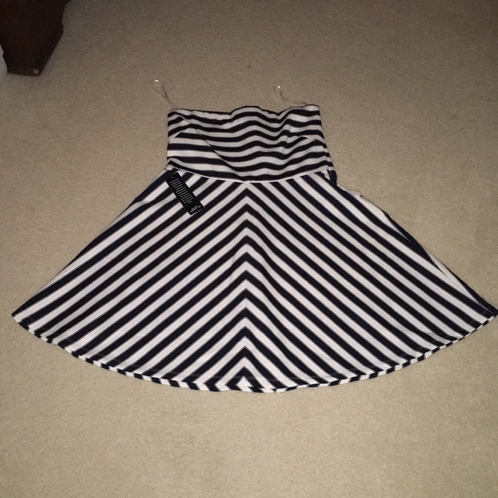 The Limited strapless navy and white dress - 12P